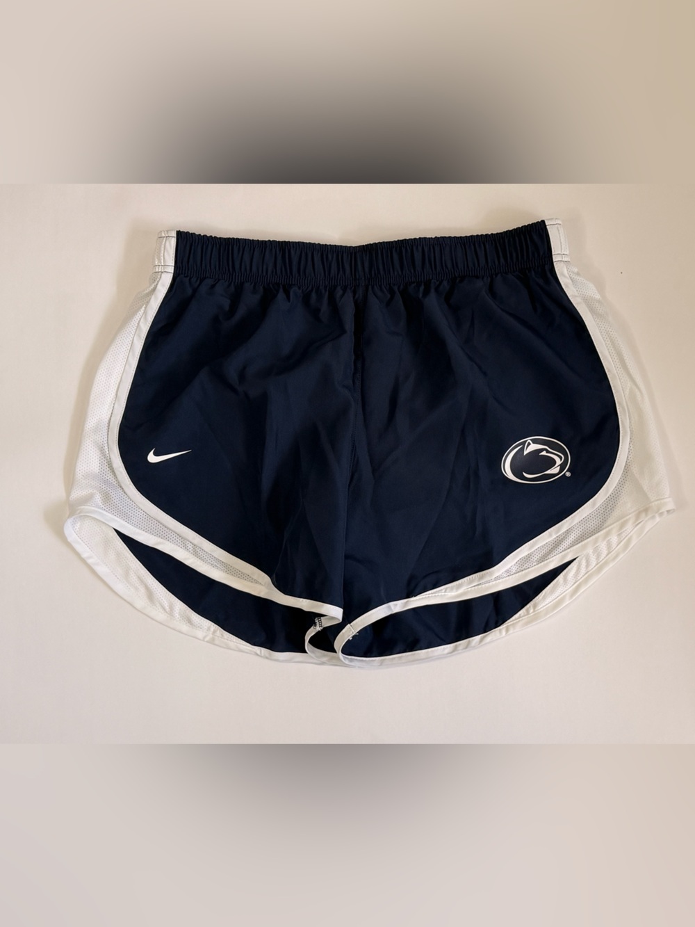 Nike Penn State White and Black Dri-FIT Athletic Shorts